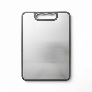 Planche à découper double face en acier inoxydable de qualité alimentaire 430 avec poignée de suspension pour la vente en gros - Product Image 2