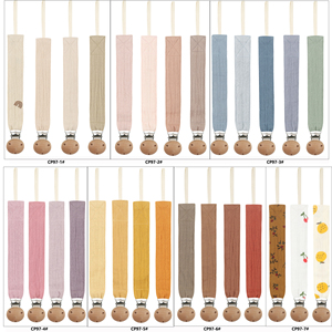 Cadena de <span class=keywords><strong>tela</strong></span> con Clip para chupete, cadena de algodón para chupete, Juego de 4 unidades - Product Image 6