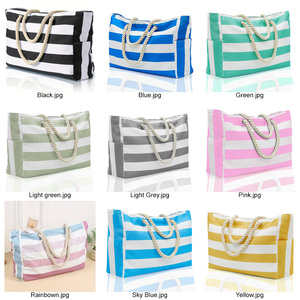 Bolsa de playa grande impermeable con cremallera para mujer, bolsa de <span class=keywords><strong>piscina</strong></span> a prueba de arena, plegable, ligera, para viajes de verano, bolsa de hombro - Product Image 3