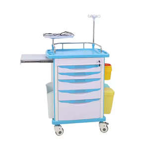 Carro de Emergencia Médico para Hospital, Modelo ET612B, para UCI, Desfibrilador, Medicamentos, Vendajes, con Sistema de Bloqueo Desechable - Product Image 6
