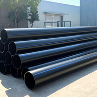 Tuyau en PE haute densité noir à paroi épaisse, grand diamètre 400 mm, tuyaux en HDPE pour l'alimentation en eau agricole