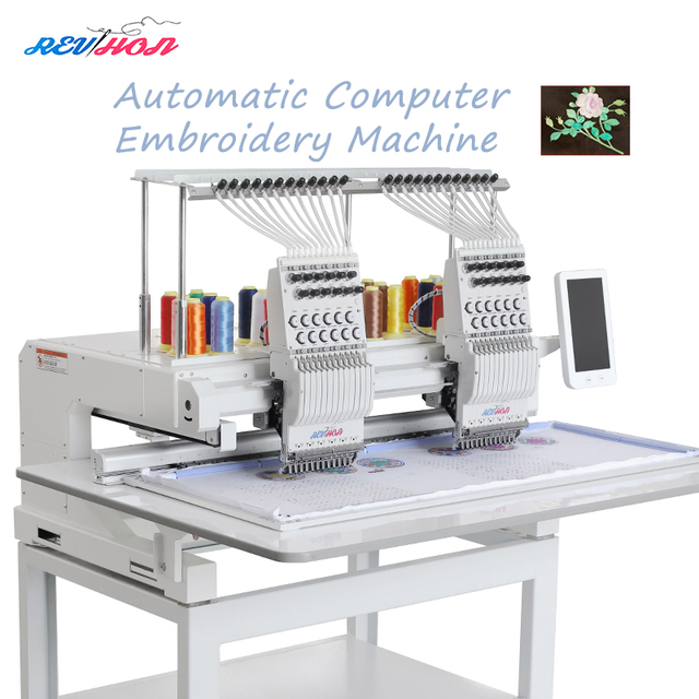 High Quality 2 Head 12/15 Needle Embroidery Machine Industrial Computer Flat Embroidery Machine for Cap T-shirt