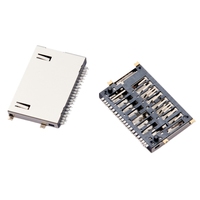 Fournisseur de connecteurs professionnels, support de carte SD standard, emplacement de mémoire SD 7.0 PUSH PULL 21 broches, haute qualité, PCB SMT SMD