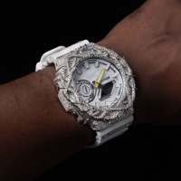 Montre Hip Hop de Luxe en Moissanite Iced Out pour Hommes – Idéale pour Grossistes, Détaillants et Cadeaux de Fête – Tendance Streetwear
