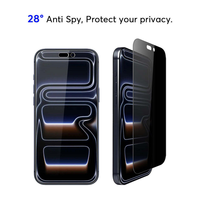 Protections d'écran anti-espion à couverture intégrale pour iPhone 14 13 15 16 17 Pro Max, verre trempé 9H pour iPhone 15 16 17