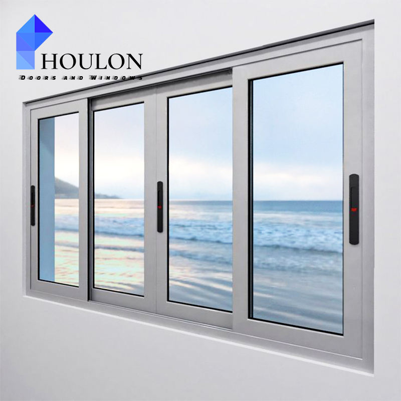 Customized Double Glass Sliding Aluminum Windows Thermal Break Balcony ...