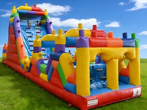<span class=keywords><strong>Parcours</strong></span> d'obstacles <span class=keywords><strong>gonflable</strong></span> commercial certifié CE et EN71 - Aire de jeux <span class=keywords><strong>gonflable</strong></span> pour enfants en PVC robuste avec toboggan, norme de sécurité européenne - Product Image 1