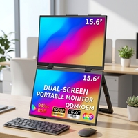Extensor de Pantalla Dual para Portátil de 15.6 Pulgadas con Panel IPS y Tipo-C Completo para Multitarea
