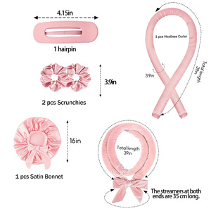 Kit de Rizadores de Cabello sin Calor, Scrunchies de Satén para Rizar el Cabello Durante la Noche, Clips para Peinar el Cabello en Casa o en el Salón - Product Image 4