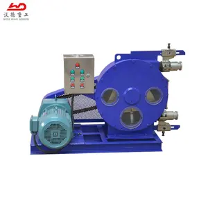 No seals Output 3m3/h Electric motor driven peristaltic squeeze hose pump price for pumping cement slurry