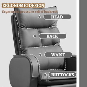 Gran oferta de Brasil y México, silla giratoria para Jefe, silla reclinable de cuero para masaje, silla de oficina para el almuerzo, características para computadora de negocios - Product Image 4
