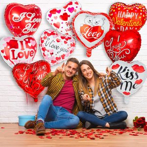 36 Palloncini a Forma di Cuore Rosso 18 Pollici, Decorazioni per San Valentino, 'Ti Amo' Stampato in Lamina di Alluminio Lucida, per Matrimoni, Anniversari, Feste Notturne - Product Image 3