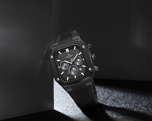 NAVIFORCE 8037 <span class=keywords><strong>BBB</strong></span> All Black Silicone Big Dial Small Three Needle Relojes de pulsera de cuarzo para hombres Luxury Small Three Needle Watches - Product Image 3