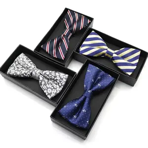 Fashion Accessory Factory Cheap Price Custom Colorful Polyester Bow Tie For Men's Suit Embellishment With Box