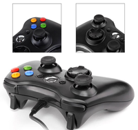 Manette de jeu filaire pour PC et Xbox 360, contrôleur de jeu filaire à six axes avec gyroscope, manette de jeu complète, joypad