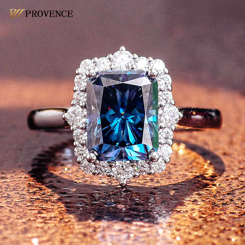 Real solid 14K gold moissanite diamond ring