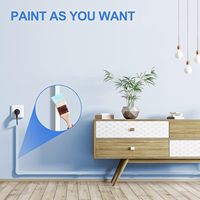 Système de gestion des câbles facile à installer pour Max 2 petits fils Cable Raceway Home Office White 125in Cord Hider