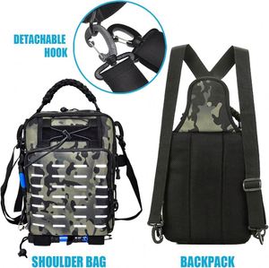 Sac à dos de pêche gratuit pour hommes avec 4 boîtes à matériel, 2 porte-cannes, housse de pluie, grand équipement de pêche - Product Image 4