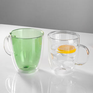 JINGHUANG vetro Custom Logo 200ml tazza resistente al calore freddo doppia parete di vetro <span class=keywords><strong>Espresso</strong></span> tazza di <span class=keywords><strong>caffè</strong></span> con manico - Product Image 3