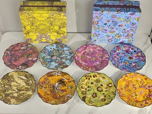 Wholesale European Style Plant Porcelain <b>Plate</b> Sets and Luxury Bone China <b>Charger</b> <b>Plates</b> - Product Image 2