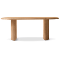 Table à manger ovale en bois massif de style farmhouse moderne et luxueux pour la maison, l'hôtel et la villa