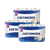 Papier toilette gaufré blanc 2 ou 3 plis, ultra doux, en pâte de bois vierge, respectueux de l'environnement, OEM ODM