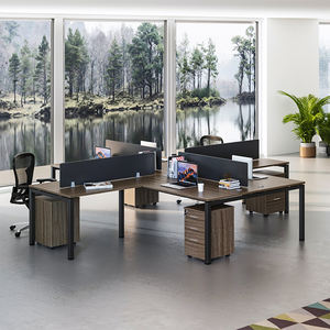 Meubles commerciaux Leqi, <span class=keywords><strong>bureau</strong></span> extensible personnalisé, écran moderne, chaise d'ordinateur, <span class=keywords><strong>armoire</strong></span>, poste de travail, 4/6 personnes, commerce extérieur - Product Image 3