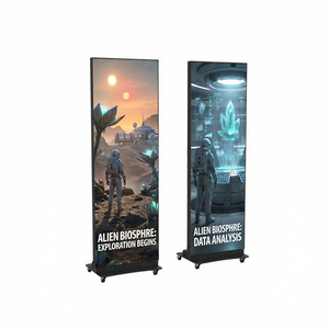 Pantalla LED Digital Plegable Móvil IP65 <span class=keywords><strong>para</strong></span> <span class=keywords><strong>Publicidad</strong></span> en Tiendas, Pantalla HD de Aluminio Fundido <span class=keywords><strong>para</strong></span> <span class=keywords><strong>Publicidad</strong></span> en Interiores - Product Image 1