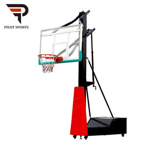 En plein air réglable hauteur <span class=keywords><strong>basket</strong></span>-ball trempé verre stand - Product Image 1