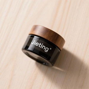 5g 10g 15g 20g 30g 50g 100g 2Oz Wide Mouth <b>Empty</b> Clear Frosted Glass Cosmetics Skin Cream Glass <b>Jar</b> With Wood Grain Lid - Product Image 5