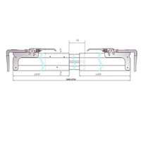 Barre de chargement en aluminium pour camion, barre de logistique réglable à cliquet, 2 400 mm - 2 700 mm