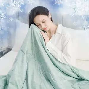Мягкое удобное дышащее 100% хлопковое двухстороннее холодное тонкое одеяло летнее легкое одеяло
