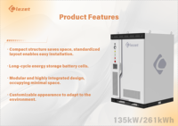 Système de stockage d'énergie électrique 135 kW 261 kWh avec batterie LiFePO4 à refroidissement liquide pour usage solaire – Fournisseur d'usine