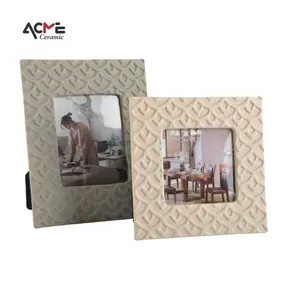 Kustom DIY Mini Souvenir Sublimasi Porselen Pemegang Kartu Foto Cetakan Album Foto Keramik Bingkai Foto