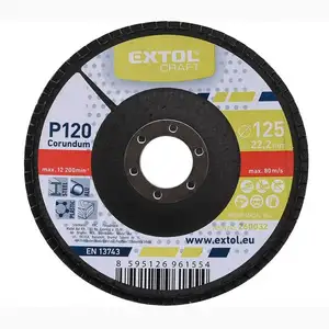 260032 EXTOL zanaat kahverengi korindon esnek flap diskler aşındırıcı diskler