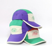 Gorra de 5 Paneles con Logotipo Bordado y Diseño Personalizado OEM, Gorra Deportiva para Correr, Gorra Ligera para Campamento al Aire Libre