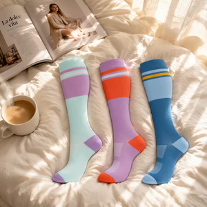 Chaussettes de compression sportives tricotées à soutien gradué pour la circulation, 3 paires, pour femmes et hommes, fourniture ODM - Product Image 4