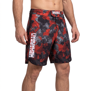 กางเกง MMA สำหรับผู้ชาย สีแดงดำ ลายพราง ระบายความชื้นได้ดี ทรงปกติ ชุดกีฬา - Product Image 1