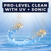Nettoyeur ultrasonique dentaire de haute qualité 42 kHz 200 ml à 3 lumières UV pour la désinfection des gouttières et appareils orthodontiques
