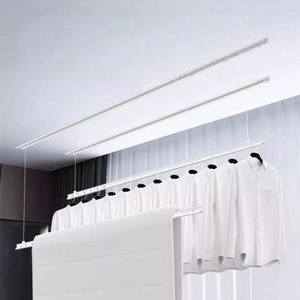 Invisible Embedded Foldable Balcony <b>Indoor</b> Outdoor Automatic Lifting Intelligent Hidden Electric Drying Rack with Heating - Product Image 2
