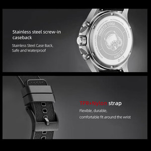 นาฬิกาข้อมือผู้ชาย NORTH EDGE MACH 2 พลังงานแสงอาทิตย์ ตัวเรือนสแตนเลส 316 นาฬิกาควอตซ์สำหรับผู้ชาย นักบิน กันน้ำ 50 เมตร จัดส่งแบบดรอปชิปปิ้ง - Product Image 5
