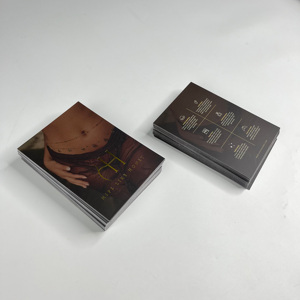 Carte de remerciement personnalisée imprimée en couleur, avec logo personnalisé, pour l'emballage de vêtements et de cosmétiques en vente au détail - Product Image 4