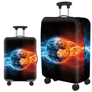 新しいスタイルの世界地図荷物スーツケース保護カバースーツケース用弾性ダストカバー