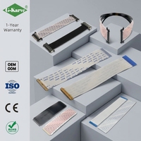 Kabel Flat Fleksibel FFC/FPC Kustom dengan Konektor I-PEX, Pitch 0.5mm, Kabel Layar LVDS/EDP untuk Layar LCD & Modul Kamera
