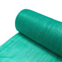 Groene HDPE schaduwdoek, UV-bestendig, voor kassen en landbouw.