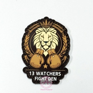 Нашивка из ПВХ 2D 3D логотип компании школьная форма нашивка логотип бренда Polizei Железный крючок и петля - Product Image 3