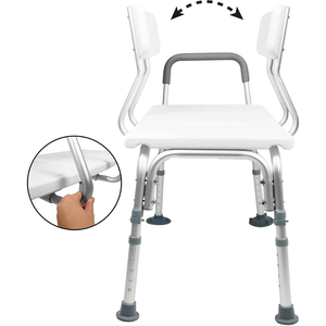 Siège de bain pour adulte avec poignée rembourrée, banc de transfert blanc pour personnes âgées PEPE P30026 - Product Image 5