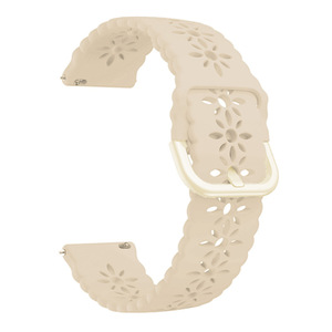 Bracelets en silicone à motif floral ajouré multicolores à libération rapide Upro pour montres connectées Samsung Watch4/5/6 20mm - Product Image 3