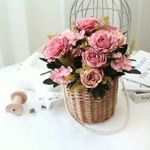 Vintage European Style Autumn Hydrangea Rose Bouquet Artificial Silk Flower Bunch Decorative Flower Arrangement Craft - Product Image 4