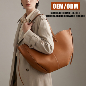 Tote Bag produttore di marchi personalizzati signora grande capacità tessuto a mano in vera pelle intrecciata Tote Bag da donna - Product Image 1